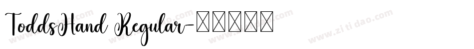 ToddsHand Regular字体转换